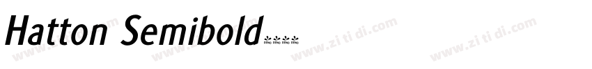 Hatton Semibold字体转换